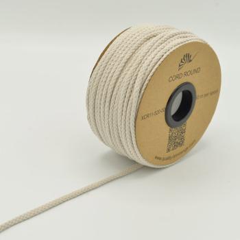 Preview: Kordel rund 6 mm in Sand, aufgerollt neben weiteren Farben der Reihe